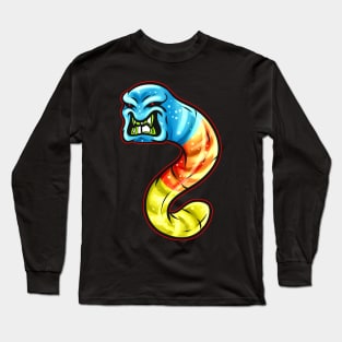 Trick Or Treat Colorful Scary Gummy Worm Tapeworm Halloween Long Sleeve T-Shirt